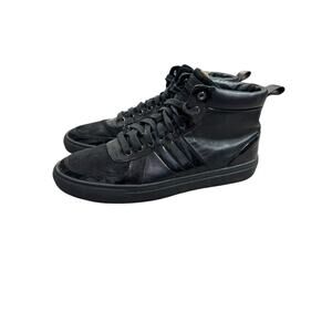 BALLY Hervey 230 High Top Sneakers Mens Size 11.5 D Black Lace Up Leather Suede